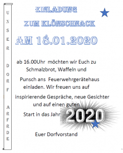 Einladung Klönschnack